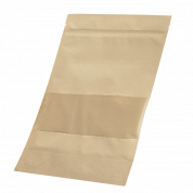 sachet kraft à fermeture zip avec fenêtre