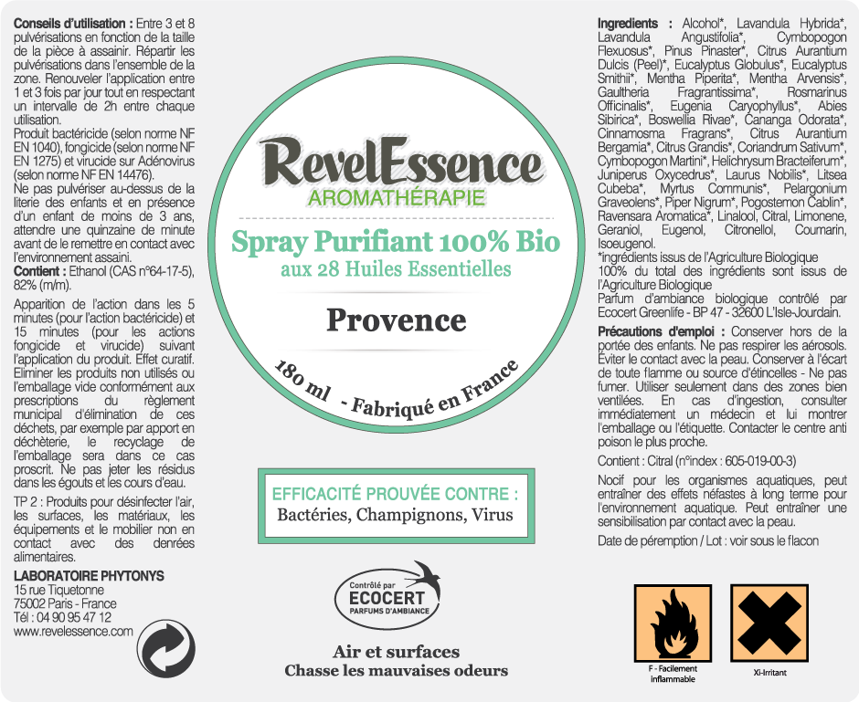 Spray Purifiant odeur PROVENCE
