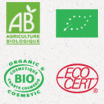 Produits biologiques, certifiés par Ecocert, labelisés Cosmébio supportant le 1% Pour la Planète.