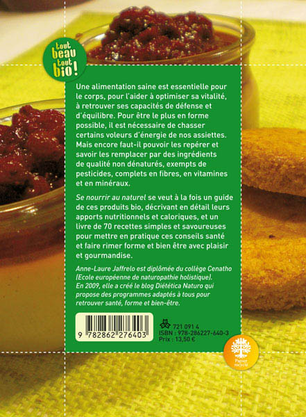 4eme de couv se nourrir au naturel jaffrelo